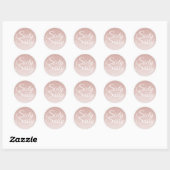 Roze Glitter Ombre 60 en Sassy 60th Birthday Ronde Sticker (Vel)