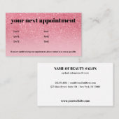 Roze Glitter Ombre Chic Bold Beauty Visitekaartje (Voorkant / Achterkant)
