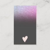 Roze glitter ombre chique marmeren orde dank u visitekaartje (Achterkant)