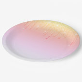 Roze Glitter Ombré Glam Sparkles Papieren Bordje (Gekanteld)