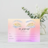 Roze Glitter Ombre Make-up Schoonheid Certificaat (Staand voorkant)