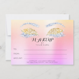 Roze Glitter Ombre Make-up Schoonheid Certificaat 