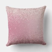 Roze Glitter Ombre Mr en Mrs Worp Kussen (Achterkant)