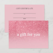 Roze Glitter Ombre Salon Make-up Boutique (Voorkant / Achterkant)