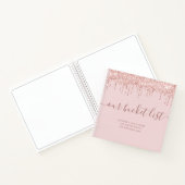 Roze Glitter Onze Bucket List Couple's Notitieboek (Binnen)