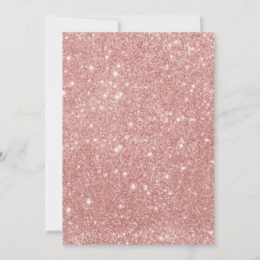 Roze glitter Onze kleine pompoen 1e verjaardag Kaart (Achterkant)