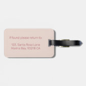 Roze Glitter Op Maat Bagagelabel (Achterkant horizontaal)