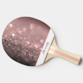 Roze Glitter op maat Tafeltennisbatje (Zijkant)