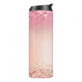 Roze Glitter Op Maat Thermosbeker (Gedraaid links)
