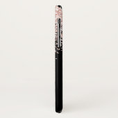 Roze glitter op voornaam zwart monogram Case-Mate iPhone case (Achterkant/links)