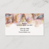 Roze glitter oranje waterverf Visitekaartje (Achterkant)