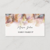 Roze glitter oranje waterverf Visitekaartje (Voorkant)