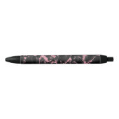 Roze Glitter Over Zwarte Achtergrond Inkt Pen (Voorkant)