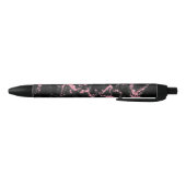 Roze Glitter Over Zwarte Achtergrond Inkt Pen (Bodem)