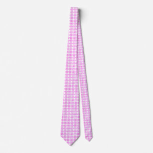 Roze Glitter Overlappende Diamant Patroon Stropdas