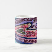 Roze Glitter Paars Harten Aangepaste koffie Mok (Center)