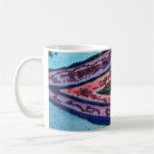 Roze Glitter Paars Harten Aangepaste koffie Mok (Links)