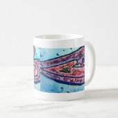 Roze Glitter Paars Harten Aangepaste koffie Mok (Voorkant rechts)