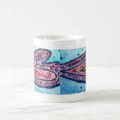 Roze Glitter Paars Harten Aangepaste koffie Mok (Center)