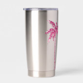 Roze Glitter Palmboom Gouden Liefde Geïsoleerde Drinkbeker (Rechts)