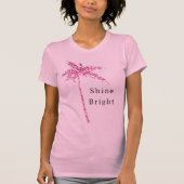 Roze Glitter palmboom T-shirt (Voorkant)