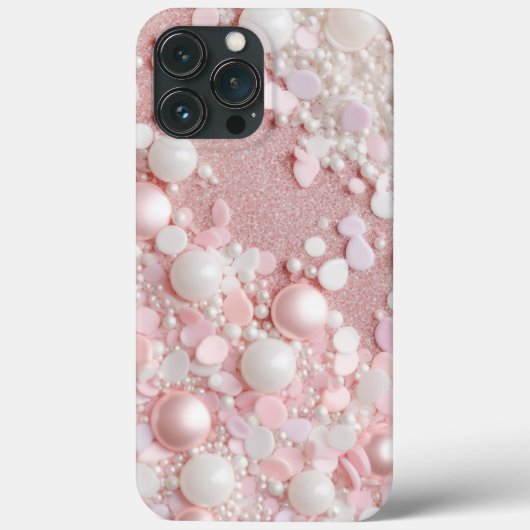 Roze Glitter Parel Glam Bling Case-Mate iPhone Case (Achterkant)