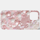 Roze Glitter Parel Glam Bling Case-Mate iPhone Case (Achterkant (horizontaal))