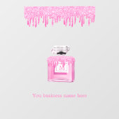 Roze Glitter Parfum Bedrijfsmonogram  Raamsticker (Vel)