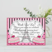 Roze Glitter Paris Eiffeltoren Meisjes Birthday Kaart (Staand voorkant)