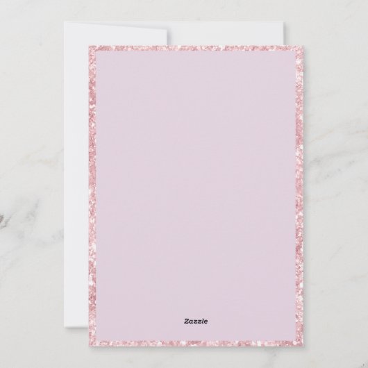 Roze Glitter Pasen Ei Custom Foto Feestdagenkaart (Achterkant)