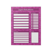 Roze Glitter Patroon Gepersonaliseerde Dagelijkse  Notitieblok (Linkerzijde)
