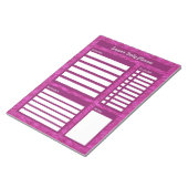 Roze Glitter Patroon Gepersonaliseerde Dagelijkse  Notitieblok (Schuin)