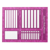 Roze Glitter Patroon Gepersonaliseerde Dagelijkse  Notitieblok (Voorkant)