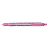 Roze glitter pen met gepersonaliseerde aangepaste  (Achterkant)
