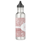Roze glitter Personaliseer waterflesje Waterfles (Links)