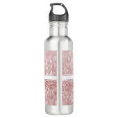 Roze glitter Personaliseer waterflesje Waterfles (Achterkant)