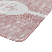 Roze glitter Personaliseert snijraad Snijplank (Hoek)