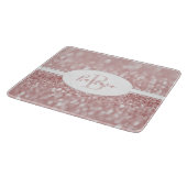 Roze glitter Personaliseert snijraad Snijplank (Hoek)