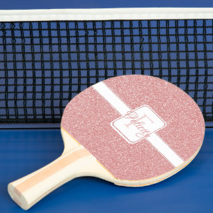 Roze Glitter Personalized Ping Pong Paddle Tafeltennisbatje
