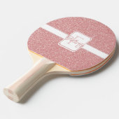 Roze Glitter Personalized Ping Pong Paddle Tafeltennisbatje (Voorkant Gekanteld)