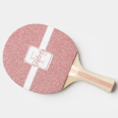 Roze Glitter Personalized Ping Pong Paddle Tafeltennisbatje (Zijkant)
