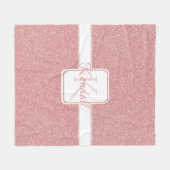 Roze Glitter Personalized Throw Blanket Fleece Deken (Voorkant (Horizontaal))