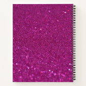 Roze Glitter Persoonlijke Aangepaste Naam Cute Gir Notitieboek (Achterkant)