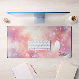 Roze Glitter Persoonlijke Thuiswerkplek Bureaumat