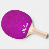 Roze glitter pingpong paddle for tabletennis girl tafeltennisbatje (Zijkant)