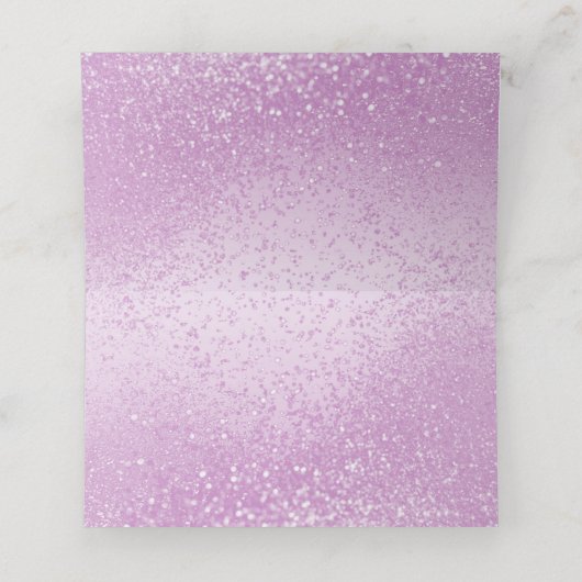  roze glitter plaatskaartje (Binnenkant ongevouwen)