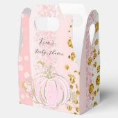 Roze Glitter Pompoen Meisje Baby shower Bedankdoosjes (Geopend)