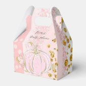 Roze Glitter Pompoen Meisje Baby shower Bedankdoosjes (Voorkant Zijde)
