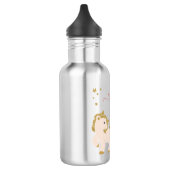 Roze Glitter Ponies met voornaam Little Girl Waterfles (Links)
