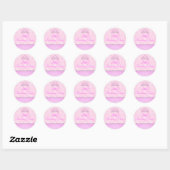 Roze Glitter Prinses Sticker (Vel)